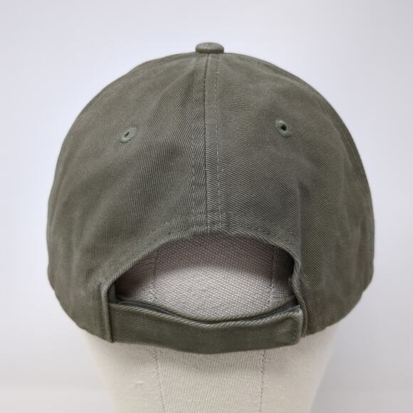 American Flag Strapback Hat Green One Size Adjustable Embroidered Rothco - Picture 6 of 10